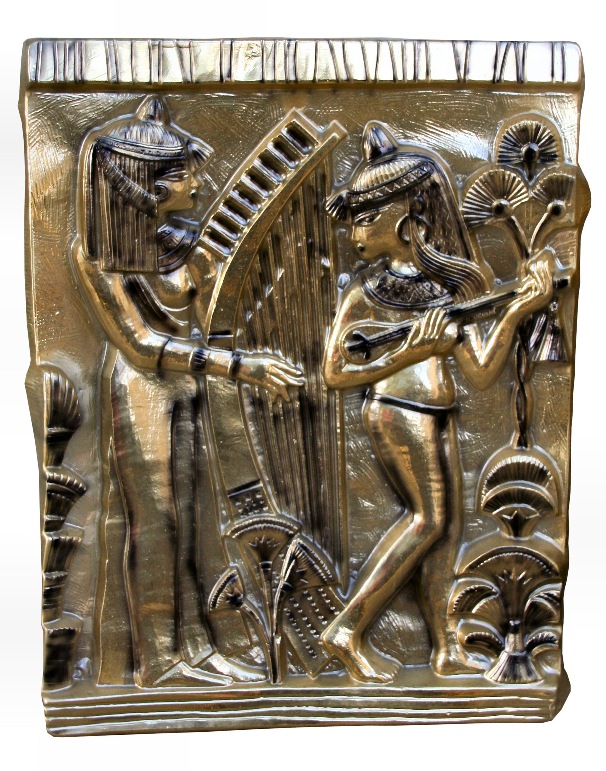 Aufsteller "Ägypische Musik" Gold-Folie 72 x 94cm